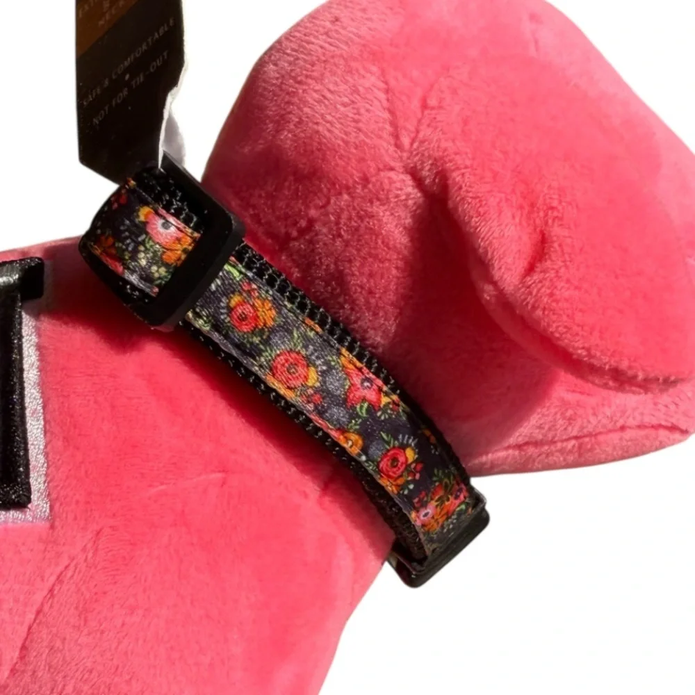 Floral Satin Adjustable XS - Small Dog Puppy Collar, Chihuahua Terrier Dachshund